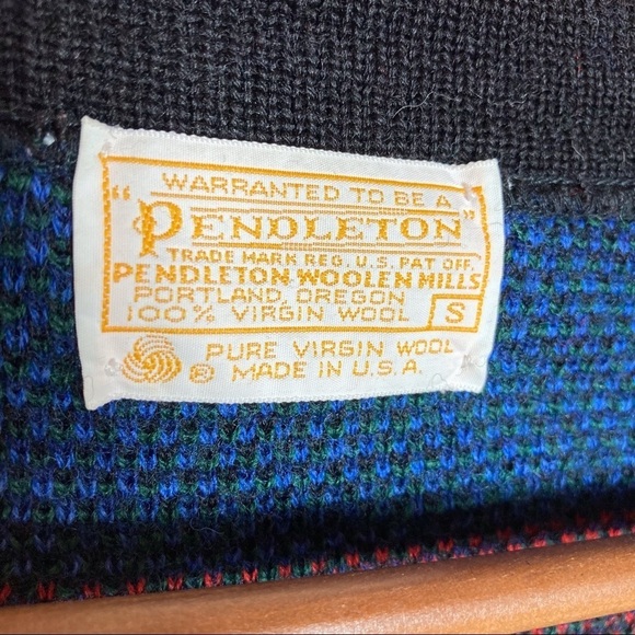 Vintage Pendleton mens small wool cardigan retro womens M/L - Picture 16 of 16